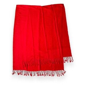 Red Scarf 27” X 76” Rectangular Scarve Pashmina
